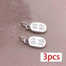 3pcs 18K Gold Plated Double Sided Chinese Character Charm Wealth Blessing Tag Pendant For DIY Bracelet Necklace Jewelry Making - Multicolor - View 10