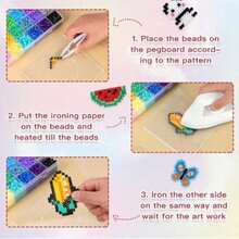 26,000pcs Perler Beads Set DIY Creative Jewelry Making Decoration Mini Perler Beads With Various Accessories, Suitable For DIY Pixel Art And 3D Crafts - Creative Handmade Gift Set For Friendship DIY Handmade Birthday Gifts, Thanksgiving, And Easter Gifts, Create Various Shapes And Patterns - Multicolor - View 7