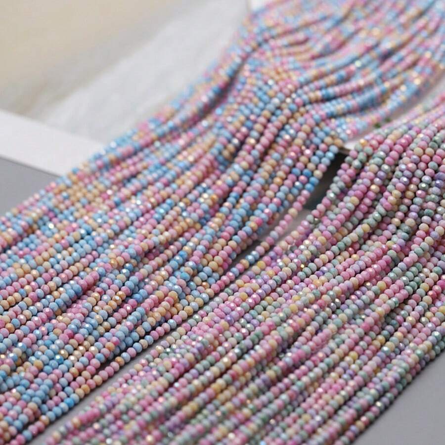 3Strands 2.5x3mm Small Flat Bead For Jewelry Making DIY Necklace Earring - 2.5x3mm - View 1