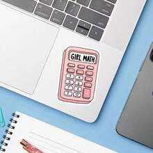 1PC Funny Girl Math Calculator Sticker – Meme Vinyl Decal For Water Bottles, Laptops & More | Shopping Humor Sticker For Girl, Gen Z & Millennials | Aesthetic Gift - Multicolor - View 11