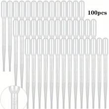30/100pcs Transparent Plastic Droppers - 3ml Graduated Pipettes And Precision Measuring Tools, Suitable For Essential Oils, Perfumes, Liquids, Laboratory Supplies - Washable, Odorless, Precision Tools, Laboratory Supplies - White - View 14