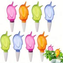 3pcs 16.91oz Large Capacity Transparent Diamond Automatic Watering Device, Clay Slow Release Anti-Clogging Seepage Watering Tool, Indoor Drip Irrigation Watering System, Potted Flower Plant Watering Device - Multicolor - View 1