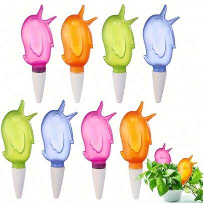 3pcs 16.91oz Large Capacity Transparent Diamond Automatic Watering Device, Clay Slow Release Anti-Clogging Seepage Watering Tool, Indoor Drip Irrigation Watering System, Potted Flower Plant Watering Device