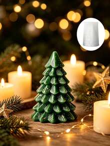 3D Christmas Tree Silicone Mold Suitable For DIY Resin, Plaster & Candle Making - Demoldable Mold With Detailed Tree Branches For Epoxy Casting, Holiday Crafts, Ornament Making, Tabletop Decorations (Irregular Shape) - Christmas Tree Mold - View 4