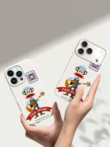 官方授權 Paul Frank 液態矽膠手機殼 全包覆防摔相機保護 卡通猴子熊兔子長頸鹿星星圖案 新款保護殼 相容 iPhone 13/14/15/16/17/18 Pro Max - 彩色 - 查看 3
