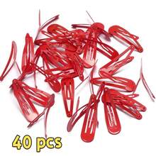 100pcs/Set 1.96 Inch Black Elastic Hair Clips, Non-Slip Snap Hair Clips, Cute Y2K Hair Clips, Braiding Bangs Makeup Bathing, Women's Daily School Hair Accessories - Black - View 6