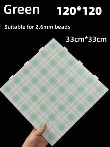 特大號 120 針方型彩色 Perler 珠子模板板附刻度，適用 2.6mm 珠子，Perler 珠子 DIY 工具組，珠飾手工材料，生日禮物與節日派對小禮，萬聖節，紫色 藍色 粉色 綠色 - 多款 - 查看 3