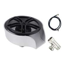 Silver ABS 304 Stainless Steel Rotating Cup Washer 2 In 1 Sink Mounted Glass Cleaner For Kitchen Bar - Silver - View 3