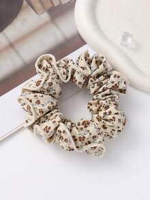 1pc Korean Style Ditsy Floral Scrunchie Sweet Elegant Hair Tie Delicate High-End Niche Hair Accessory Versatile Wholesale - Multicolor - View 7