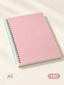 1pc Spiral Notebook A5/B5 Ruled Journal, 80GSM Thickened Ink-Bleed Resistant Paper, 60 Sheets, Flexible Waterproof PP Cover With Contrast Color Coil, 180° Lay-Flat 360° Foldable For Office, College, Writing & Note-Taking - Multicolor 1 - View 17