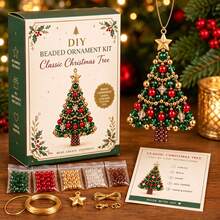 Beaded Christmas Tree Hanging Ornament, Handmade Pearl And Crystal Pendant, Multiple Holiday Bead Decorations, Elegant Design, Suitable For Christmas Tree, Home, Wedding, Party And Holiday Decor - Multiple Styles - View 4