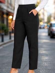 Fashion Plus Size Women's Pants, New Arrival, All-Season Versatile, Commute & Casual Black - Black - View 1
