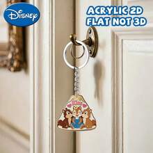 Disney Cute Squirrel Kissing Couple Cartoon Pattern Keychain, Suitable For Bags, Keys And Car Keys, Travel Accessories Gift, Cute Floral Keychain Design, Smooth Surface, Keychain, Decorative Keychain, Cartoon Keychain, Christmas Gift, Fan Gift, Holiday Gift, Home Decor, Halloween Gift - Multicolor - View 2
