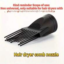 Professional Hair Dryer Accessories - Duckbill Nozzle For Smooth Styling, Flat Diffuser For Straight Hair And Drying, No Battery Required, Ergonomic Handle, Adjustable Heat And Speed Control, Durable Black Design, Suitable For Salon And Home - Multicolor - View 7