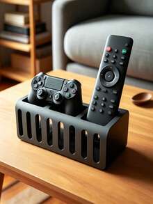 1pc 3-Slot Remote Control Storage Box, Game Controller Storage Stand, Multi-Functional Storage Box, Suitable For Home Storage, Home Decor, Bedroom Decor, Living Room Coffee Table, Bedroom Nightstand, Office Desk Use, Practical Desktop Storage Rack, Back To School, Halloween, Christmas Best Gift Choice For Friends, Essential Storage Item For Slouchy People - Multicolor - View 7
