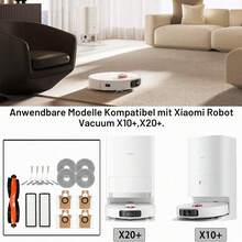 Phụ kiện thay thế tương thích với robot hút bụi X20+/X20 Plus: chổi chính, chổi cạnh, bộ lọc HEPA, giẻ lau, túi đựng bụi - 15 cái - Xem 2