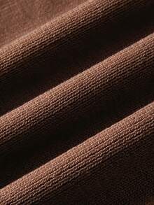 FOR BEAUTY Women's Coffee Brown Knit Cardigan, Round Neck Button Long Sleeve Short Slim Fit Soft Jacket Fall - Red Coffee - View 12