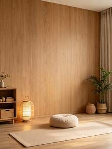 1 Roll PVC Matte Wood Grain Self-Adhesive Wall Sticker, Decorative Renovation Sticker, Wall Cover-Up, Wall Panel, 3D Moisture-Proof Background Wall, Removable, Wipeable, Dust-Resistant Wall Renovation Decorative Wallpaper - Multicolor - View 4