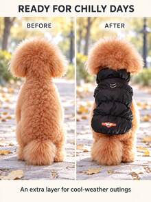 Three-Layer Warm Dog Jacket For Small And Medium Dogs, Autumn And Winter Pet Coat For Poodles, Bichons And Yorkshire Terriers, Everyday Cold-Weather Clothing In 8 Color Options - Black - View 4
