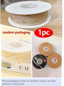1 Rol Pita Bintang Foil Emas 2,5 cm untuk Bungkus Kado, Tali Pita Pembungkus Ulang Tahun, Buatan Tangan, Bando, Dekorasi Pesta Hadiah, Perlengkapan Kado, Kerajinan DIY, Cocok untuk Ulang Tahun, Pernikahan, Musim Kembali ke Sekolah, Natal, Tahun Baru, Hari Ibu, Pita Pembungkus Buket dan Bunga, Dekorasi Rumah Natal, Pita Tas Kado Halloween, Pita Dekoratif Natal, Perlengkapan Pernikahan - Berbagai gaya - View 9
