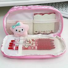 Hasbro Sanrio Hello Kitty & My Melody Ita-Style Large Capacity Pencil Pouch, Cute Pink Multi-Layer Storage Bag, Versatile Organizer Case For Stationery, Cosmetics & Travel Essentials, Ideal Gift For Sanrio Fans - A - View 4