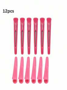 12/6pcs Professional Hair Sectioning Clips, No-Trace Non-Slip Alligator Hair Clips With Silicone Ring, Suitable For Barbers And Home Hair Cutting, Unisex - Multicolor - View 11