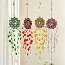 1pc Mandala Flower Tree Of Life Crystal Suncatcher Garden Light-Collecting Decor Birthday Party Decoration - Hanging Ornament - View 3