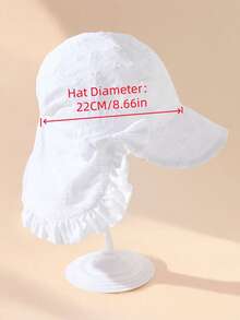 Cute Lace Design Baby Hat, Summer Gift For Baby! Suitable For Babies Under 12 Months - White - View 2