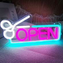 Barber Shop Neon Light USB Powered LED Wall Decor, Transparent Acrylic Material, Multi-Purpose Switch Control Multi-Color Light, Suitable For Commercial, Bar, Man Cave - Style 2 - View 3