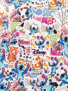 50pcs Disney Official Licensed Stitch Stickers DIY Packaging Tape Stickers, Suitable For Daily Use Or Party/Holiday Decoration, Fun Gift For Friends - Multicolor - View 11
