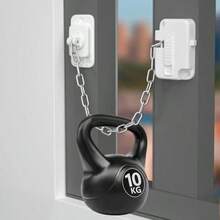 No Drilling Window Safety Locks, Self Adhesive Adjustable Restrictor, Door Lock, Protects Pets From Falling, Fits Metal, Sliding Windows Door Lock - B - View 1