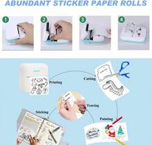 closeli 5 Rolls/Set White Thermal Paper, Self-Adhesive Paper, Suitable For Multiple Mini Label Printers, Instant Photo Printers, Used For Notes, Labels, Diary DIY - View 5