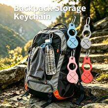 4pcs Silicone Storage Keychains, Can Store Water Bottles, Towels And Other Items, Suitable For Hiking, Trekking, Cycling, Camping And Other Scenarios, Gift - View 1