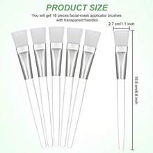 12pcs/Pack Face Mask Brushes, Transparent Handle Facial Applicator, Soft Bristles Skincare Brush For Mask, Body Lotion, Even Application, Reusable, 1/5pcs Multiple Options - Gold - View 9