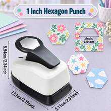1 Inch 25mm Hexagon Paper Punch Cutting Tool, Daily Fashion Hexagon Shape, 1 Inch 25mm DIY Portable, Suitable For Paper Crafts, Card Making, Scrapbooking, Journaling, Students - 1 Inch 25mm Hexagon Puncher - View 3