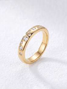 1pc Moissanite Ring, Unique Intertwined Starburst Design, Suitable For Women's Party And Daily Wear - Round Moissanite Ring - View 3