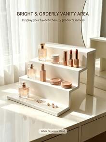 4‑Tier Step Display Rack, Modern Countertop Perfume Lipstick Organizer, Minimalist Vanity Storage Shelf For Dresser - Multicolor - View 11