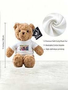 Customized Photo Teddy Bear, Personalized Plush Doll, Cute, Suitable As Birthday Or Christmas Gift For Children And Couples. - Multicolor - View 4
