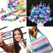 مجموعة صنع هدايا إبداعية يدوية DIY بخرز بوني شفاف على شكل نجوم مضيئة 24 شبكة، لصنع سلسلة هاتف يدوية وأساور وقلائد وأقراط وإكسسوارات شعر ومواد مجوهرات - متعدد الألوان - مشاهدة 4