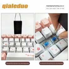 qialeduo Mechanical Keyboard Cleaning Kit Keycap Puller Air Duster Brush Anti-Static Tweezers Keyboard Maintenance Tool Set - View 4