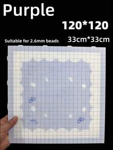 1件特大號 120/104/52 顆方型透明白色與彩色 Perler 珠子模板板，附刻度，適用於 2.6mm 珠子，Perler 珠子 DIY 工具組，珠飾製作材料，生日禮物與節日派對小禮，萬聖節，紫色藍色粉色 - 混合款 - 查看 11