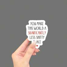 YOU MAKE THIS WORLD A SIGNIFICANTLY LESS PLACE Sticker, For Water Bottle Sticker, Funny Stickers, Cute Stickers, Laptop Sticker, Stickers, Sticker For Laptop - Light Film - View 9