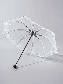 This Simple, Transparent, Manual Folding Umbrella Is Lightweight And Easy To Store, Making It Convenient To Carry Around. Perfect For Outdoor Adventures And Travel, And Ideal For Everyday Rainy Days. Its Transparent Design Offers A Minimalist And Sty - Manual Umbrella - View 11