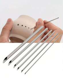 1/6/12/18pcs Stainless Steel Perforating & Carving Sculpting Tools, Ceramic & Polymer Clay Sculpture Tool Set - Precision Carving, Perforating & Shaping Tools, Suitable For Ceramics & Handmade Crafts - Multicolor - View 2