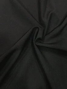 Women's Solid Color Lace Patchwork Front Button Pleated Hem Commuter Versatile Blouse - Black - View 4