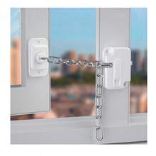 No Drilling Window Safety Locks, Self Adhesive Adjustable Restrictor, Door Lock, Protects Pets From Falling, Fits Metal, Sliding Windows Door Lock - B - View 4