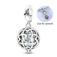 Cuentas de colgante de moda chapadas en plata para hacer joyas DIY, diseño de mascota linda de gato y perro para viajes, estilo unisex, accesorios para mujer, gato, pez, oso, fresa, pirámide, piloto, zapatillas de ballet, avión, equipaje, pasaporte, árbol de la vida, nudo celta, cuentas con Charm, adecuadas para hacer pulseras y collares originales DIY, regalo para mujeres, familia y amigos - Plateado - Ver 30