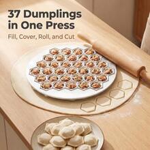 1PC Aluminum Alloy Dumpling Maker - 37-Hole Manual Pasta Press, Suitable For Pasta, Wonton And Meat Dumplings, Easy-To-Use Kitchen Gadget, Suitable For Home Baking And Dumpling Making, Dumpling Mold, Compact Design, Pasta Lovers, Kitchen Supplies, Kitchen Gadgets, Kitchen Accessories, Home Kitchen, Kitchen Supplies - View 5