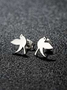1Pair Stainless Steel Swallow Small Earring Little Bird Jewelry Women /Men Hummingbird Studs Animal Jewelry - GED289 - View 10