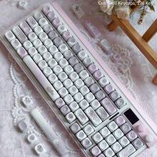 Keycap Boneka Lucu DIY Sangat Menarik PBT 5 Sisi Dye-Sublimation MOA Bulat Kompatibel Dengan Keyboard Mekanik - View 2